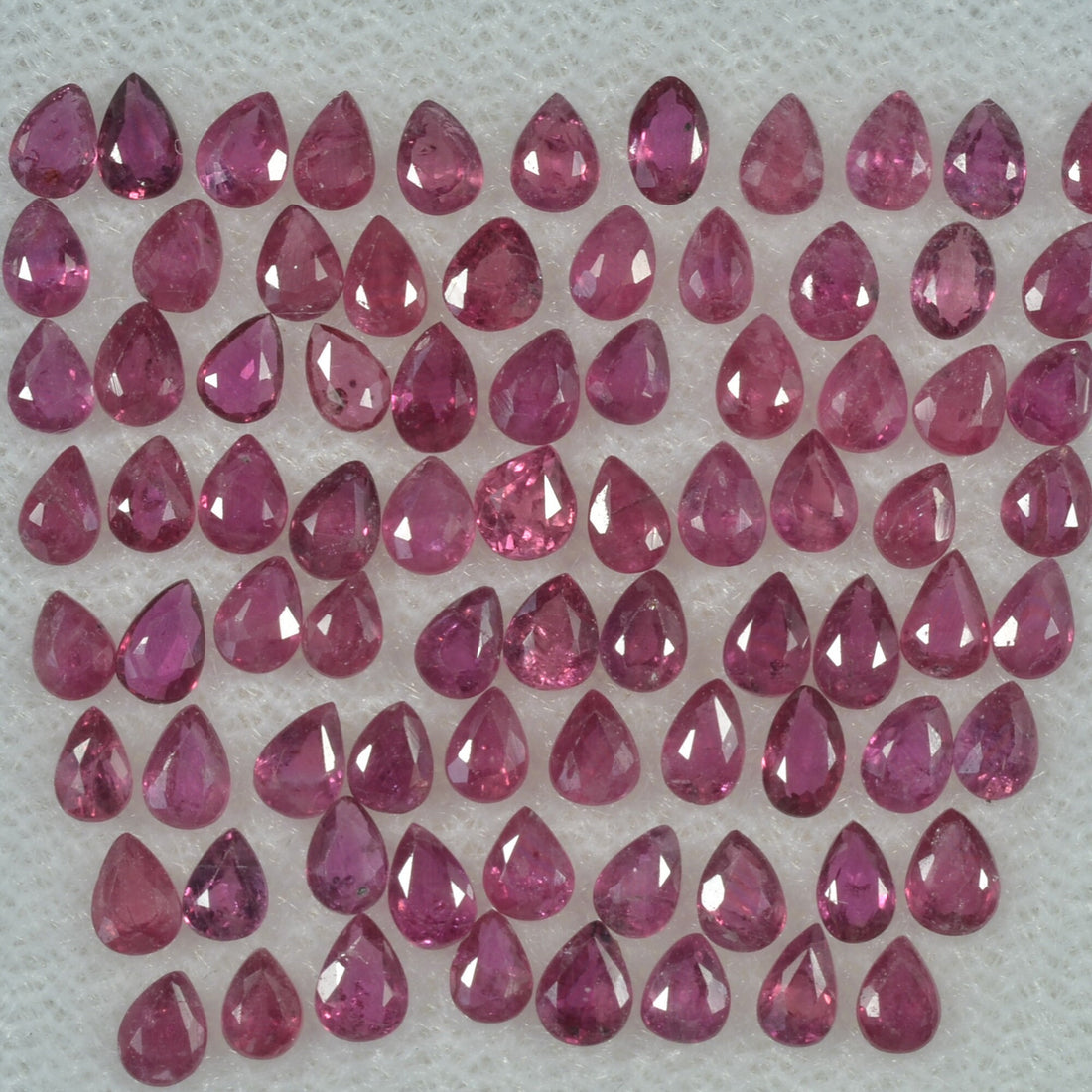3x2 mm Lot Natural Ruby Loose Gemstone Pear Cut