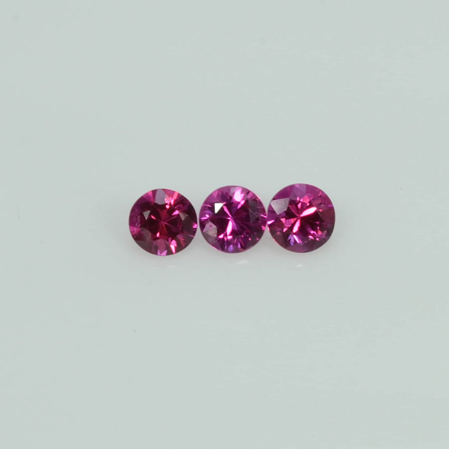 3.0-3.5 Cts Natural Thai Ruby Loose Gemstone Round Cut