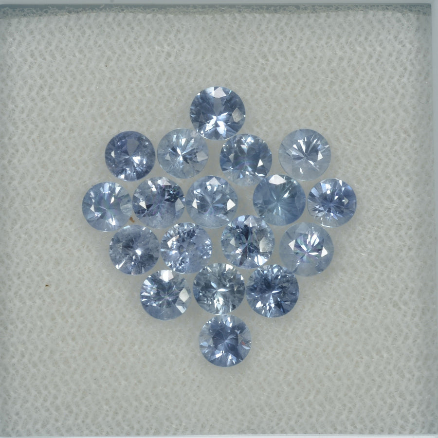 4.0-4.5 mm Natural Blue Sapphire Loose Gemstone Round Diamond Cut Vs Quality Color