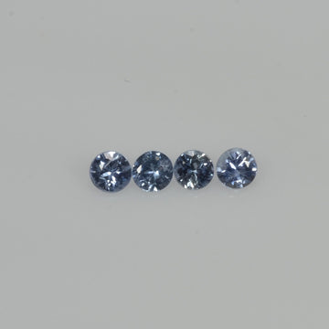 2.7-4.1 mm Natural Blue Sapphire Loose Gemstone Round Diamond Cut Vs Quality Color
