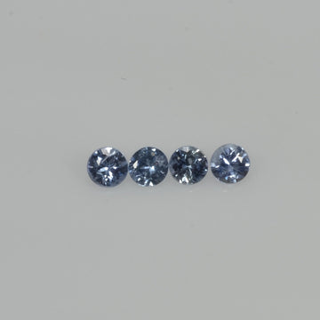 2.7-4.1 mm Natural Blue Sapphire Loose Gemstone Round Diamond Cut Vs Quality Color