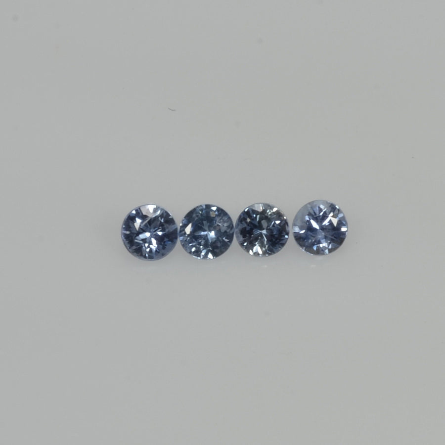 2.7-4.1 mm Natural Blue Sapphire Loose Gemstone Round Diamond Cut Vs Quality Color