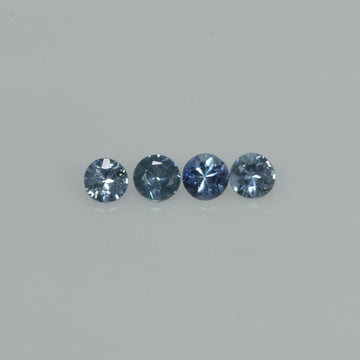 2.0-3.5 mm Natural Blue Sapphire Loose Gemstone Round Diamond Cut Vs Quality Color