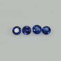 2.5-4.5 mm Natural Blue Sapphire Loose Gemstone Round Diamond Cut Vs Quality Color - Thai Gems Export Ltd.