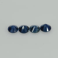 4.0-4.5 Cts Natural Blue Sapphire Loose Gemstone Round Diamond Cut