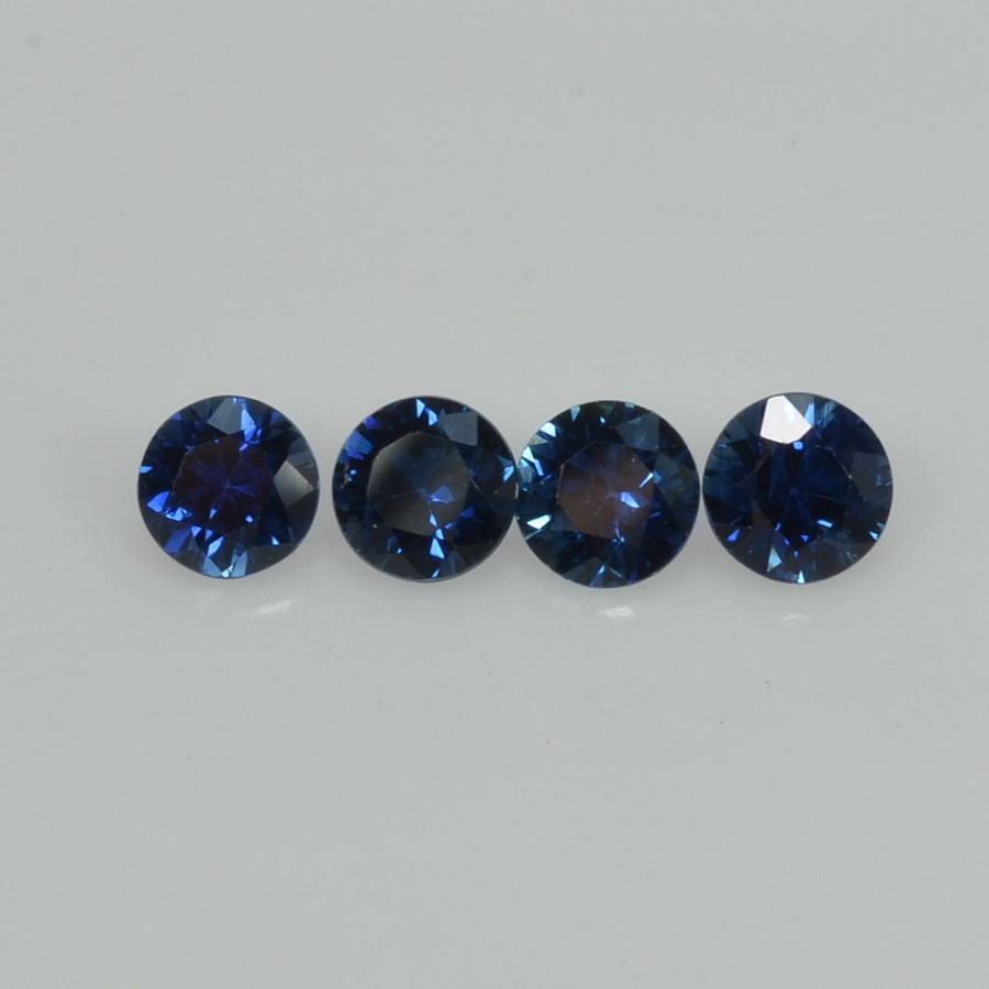 4.0-4.5 Cts Natural Blue Sapphire Loose Gemstone Round Diamond Cut