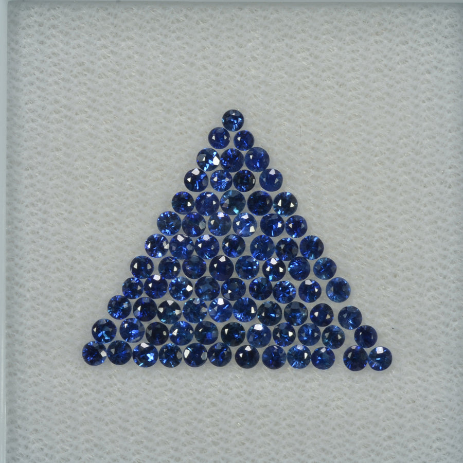 1.3-2.0 mm Natural Blue Sapphire Loose Gemstone Round Diamond Cut Vs Quality Color - Thai Gems Export Ltd.