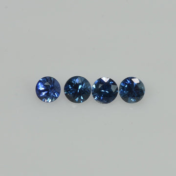 3.5-5.0 mm Natural Blue Sapphire Loose Gemstone Round Diamond Cut Vs Quality Color - Thai Gems Export Ltd.