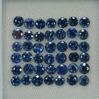 3.5-5.0 mm Natural Blue Sapphire Loose Gemstone Round Diamond Cut Vs Quality Color - Thai Gems Export Ltd.