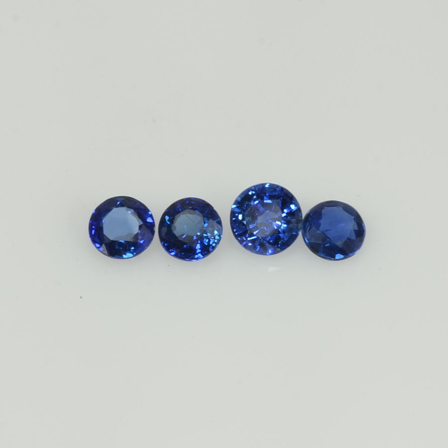 2.7-4.7 mm Natural Blue Sapphire Loose Gemstone Round Diamond Cut Vs Quality Color