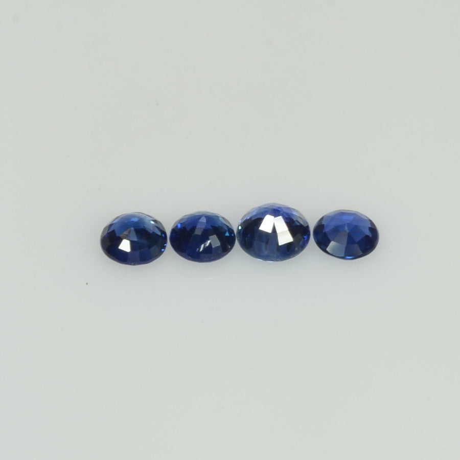 2.7-4.7 mm Natural Blue Sapphire Loose Gemstone Round Diamond Cut Vs Quality Color