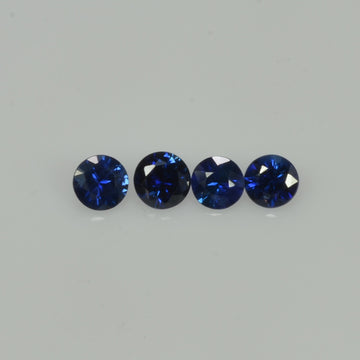 2.5-6.0 mm Natural Blue Sapphire Loose Gemstone Round Diamond Cut Vs Quality Color - Thai Gems Export Ltd.