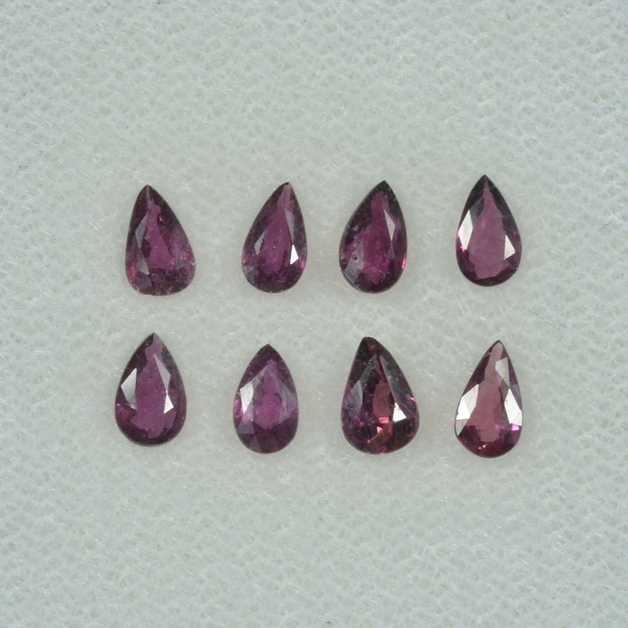 5x3 mm Lot Natural Ruby Loose Gemstone Pear Cut