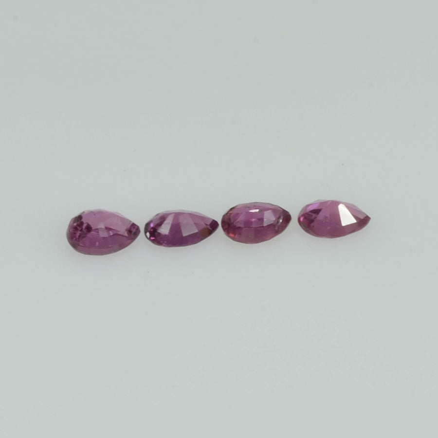3.5x2.5 mm Natural Ruby Loose Gemstone Pear Cut
