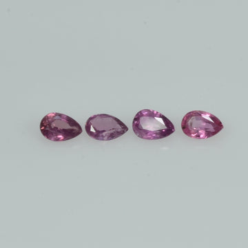 3.5x2.5 mm Natural Ruby Loose Gemstone Pear Cut