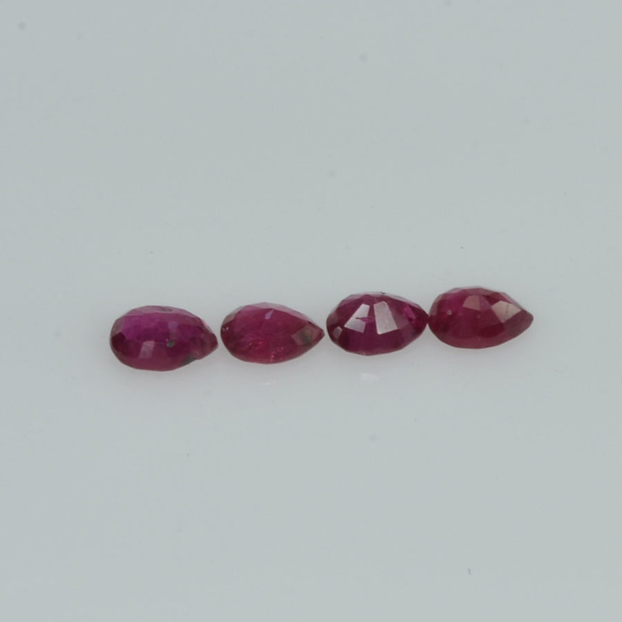 3.5x2.5 mm Natural Ruby Loose Gemstone Pear Cut