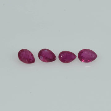 3.5x2.5 mm Natural Ruby Loose Gemstone Pear Cut