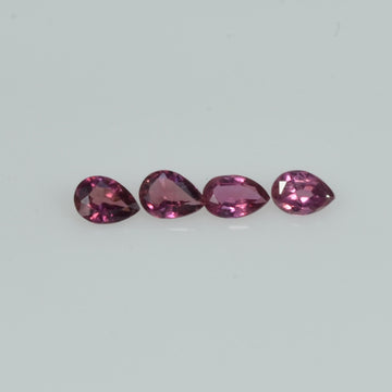 3.5x2.5 mm Natural Ruby Loose Gemstone Pear Cut