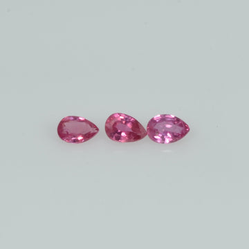 3.5x2.5 mm Natural Ruby Loose Gemstone Pear Cut