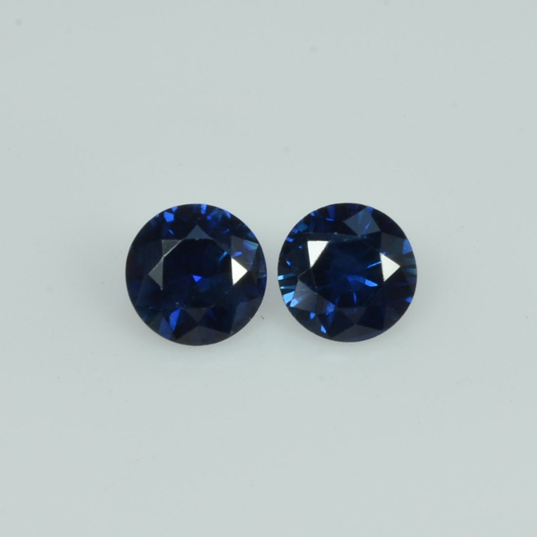 5.5 mm Natural Blue Sapphire Loose Pair Gemstone Round Cut