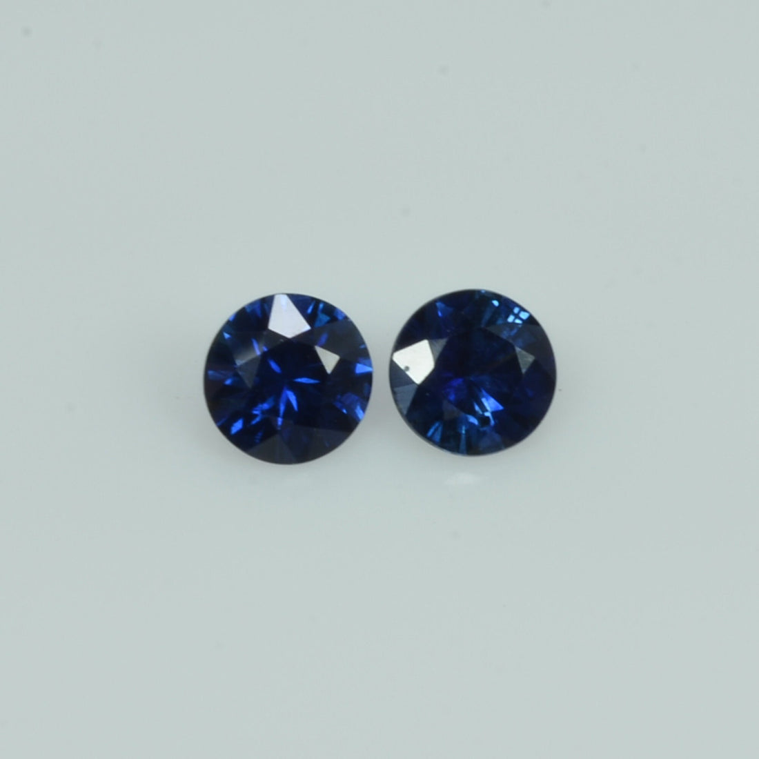 4.6 mm Natural Blue Sapphire Loose Pair Gemstone Round Cut