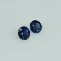 4.6 mm Natural Blue Sapphire Loose Pair Gemstone Round Cut