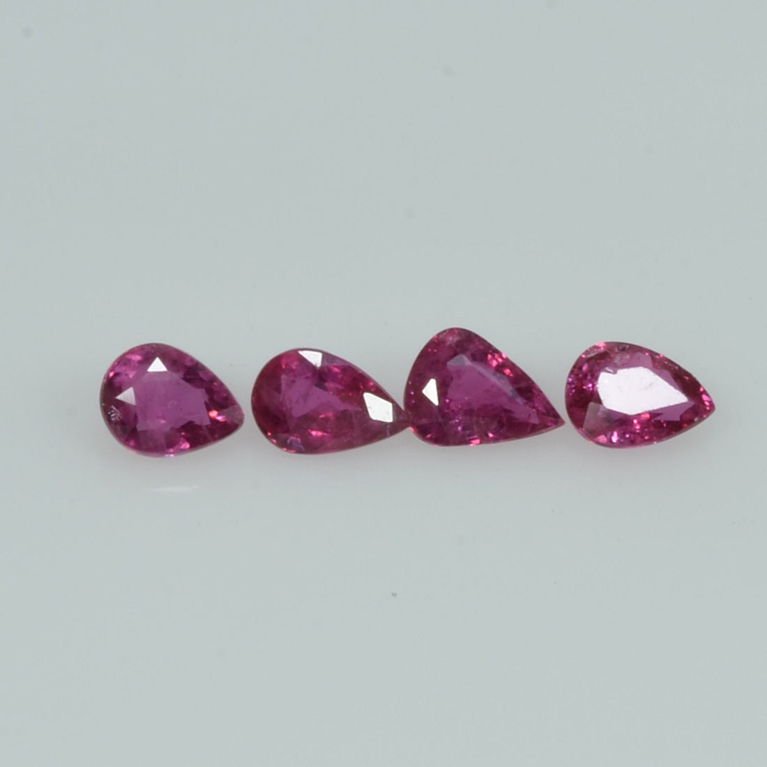 4x3 mm Lot Natural Ruby Loose Gemstone Pear Cut