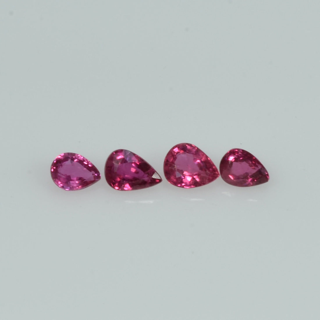 3.5x2.5 mm Lot Natural Ruby Loose Gemstone Pear Cut