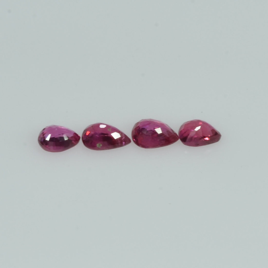 3.5x2.5 mm Lot Natural Ruby Loose Gemstone Pear Cut