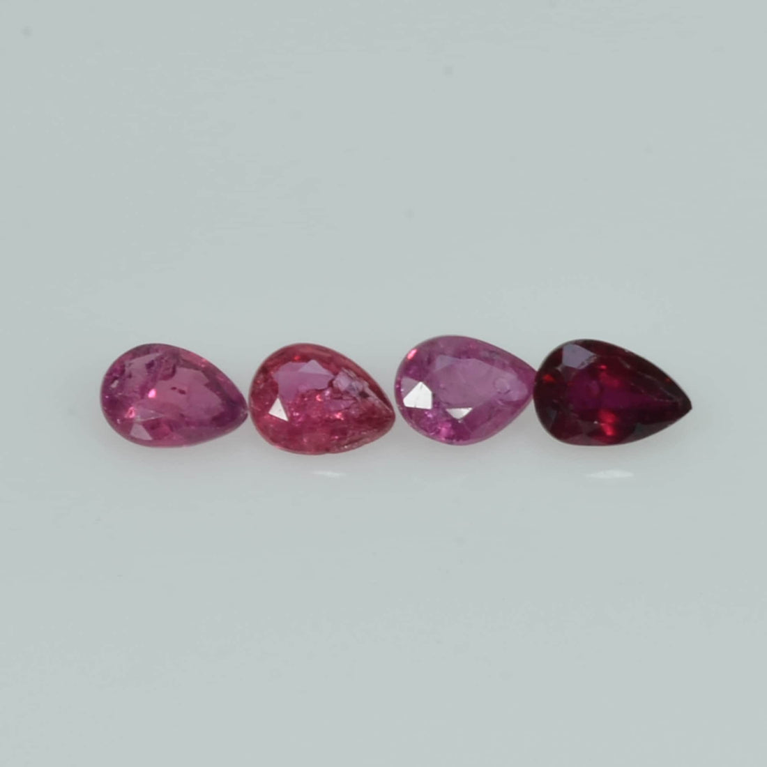 4x3 mm Natural Ruby Loose Gemstone Pear Cut
