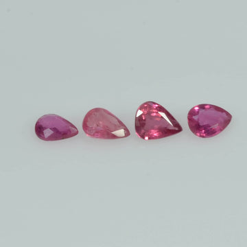 4x3 mm Natural Ruby Loose Gemstone Pear Cut