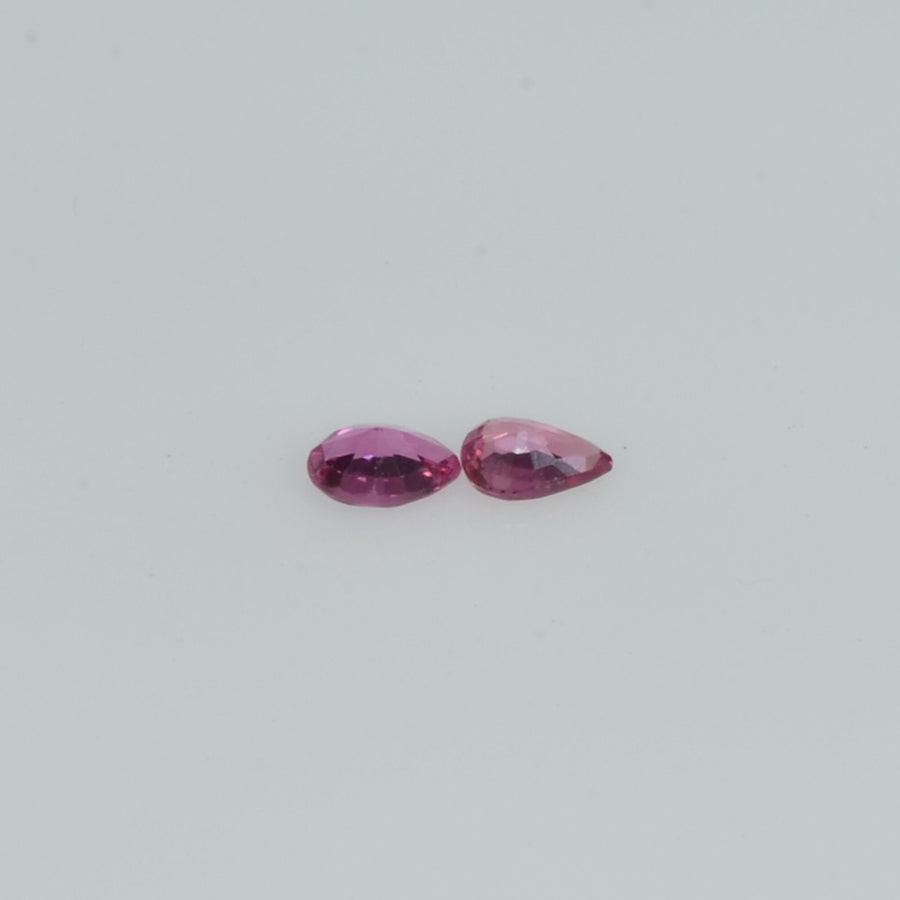 3.5x2.5 mm Lot Natural Ruby Loose Gemstone Pear Cut