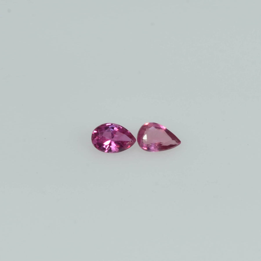 3.5x2.5 mm Lot Natural Ruby Loose Gemstone Pear Cut
