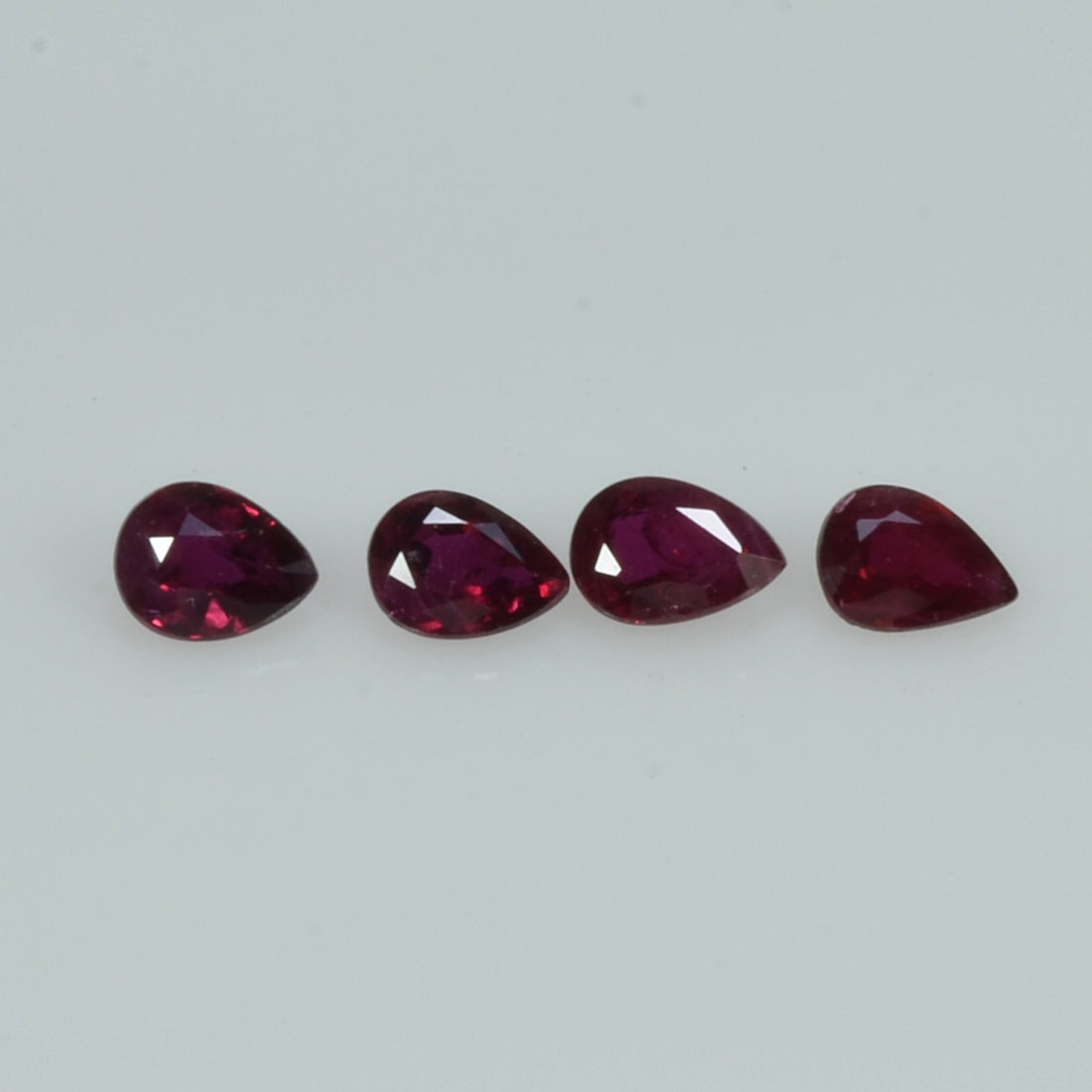 4x3 mm Natural Ruby Loose Gemstone Pear Cut