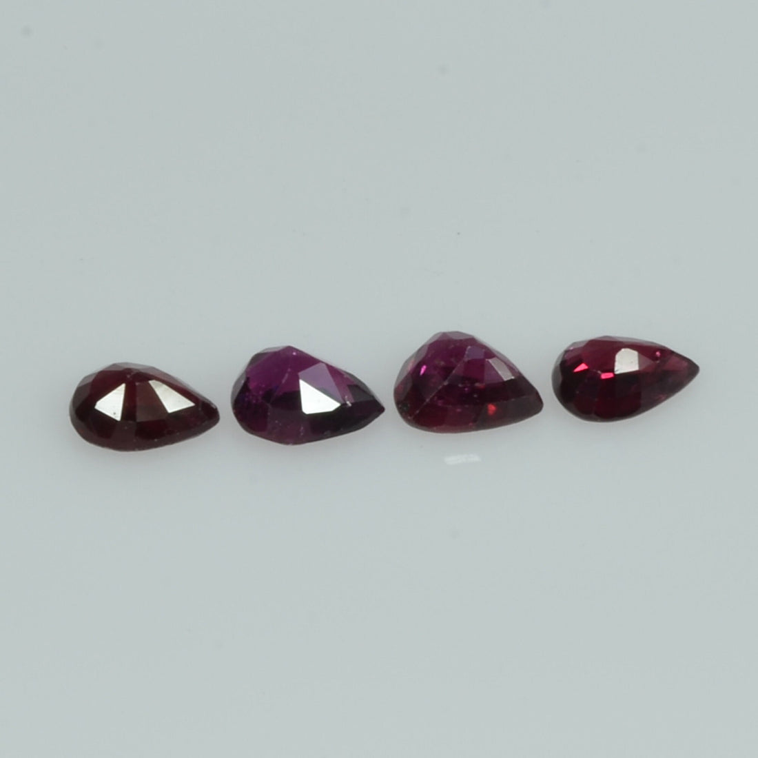 4x3 mm Natural Ruby Loose Gemstone Pear Cut