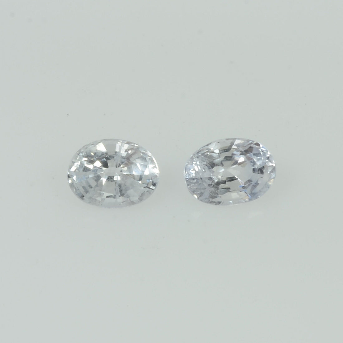 4x3 mm Lot Natural white Sapphire Loose Gemstone VS Quality Oval Cut
