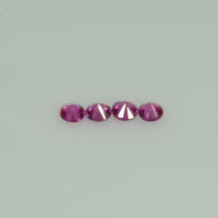 2.7-4.4 mm Natural Pink Sapphire Loose Gemstone Round Diamond Cut
