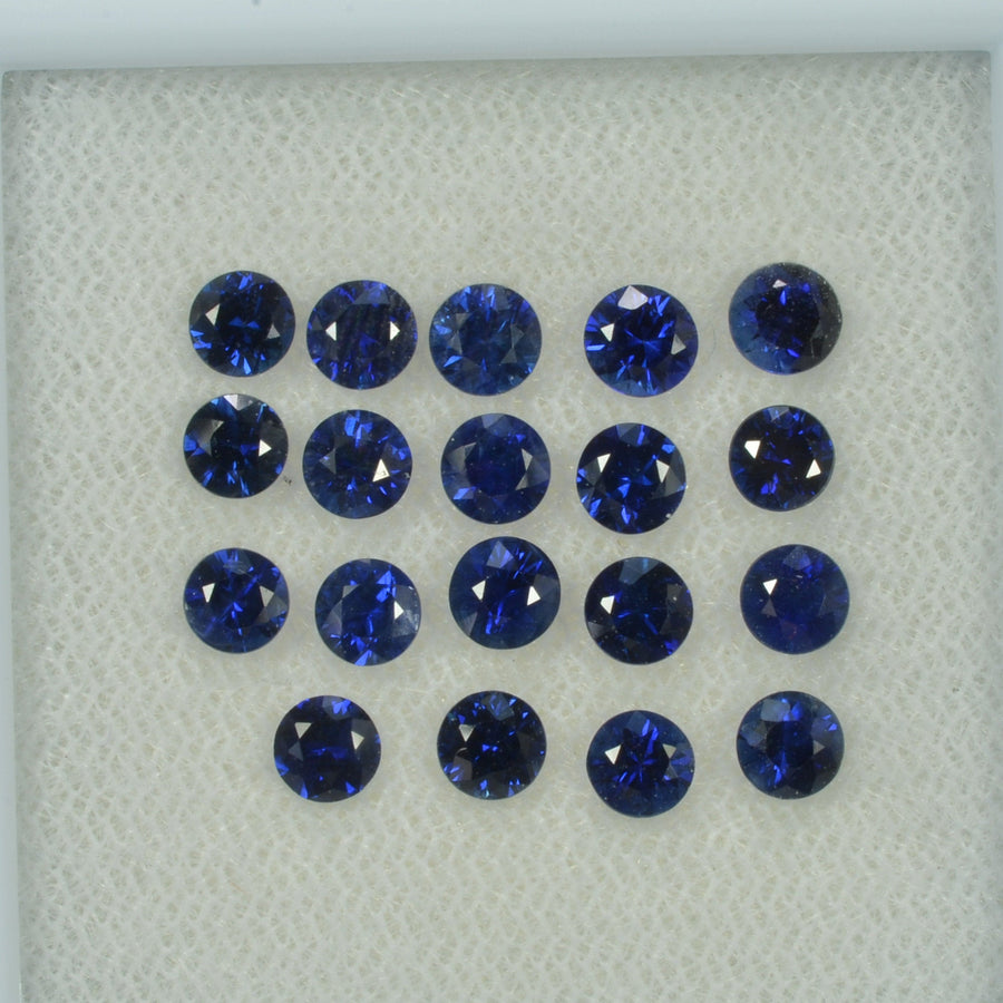 3.0-5.8 mm Natural Blue Sapphire Loose Gemstone Round Diamond Cut Vs Quality Color - Thai Gems Export Ltd.