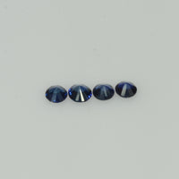 2.5-3.5 mm Natural Blue Sapphire Loose Gemstone Round Diamond Cut Vs Quality Color
