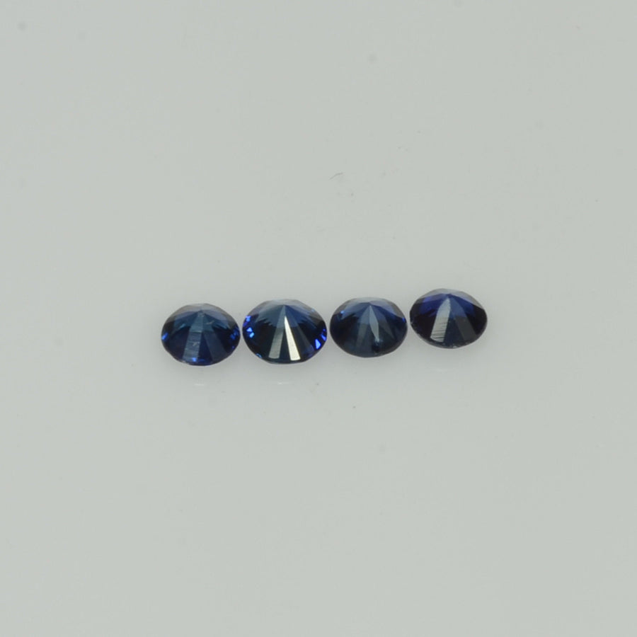 2.5-3.5 mm Natural Blue Sapphire Loose Gemstone Round Diamond Cut Vs Quality Color