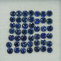 2.5-3.5 mm Natural Blue Sapphire Loose Gemstone Round Diamond Cut Vs Quality Color