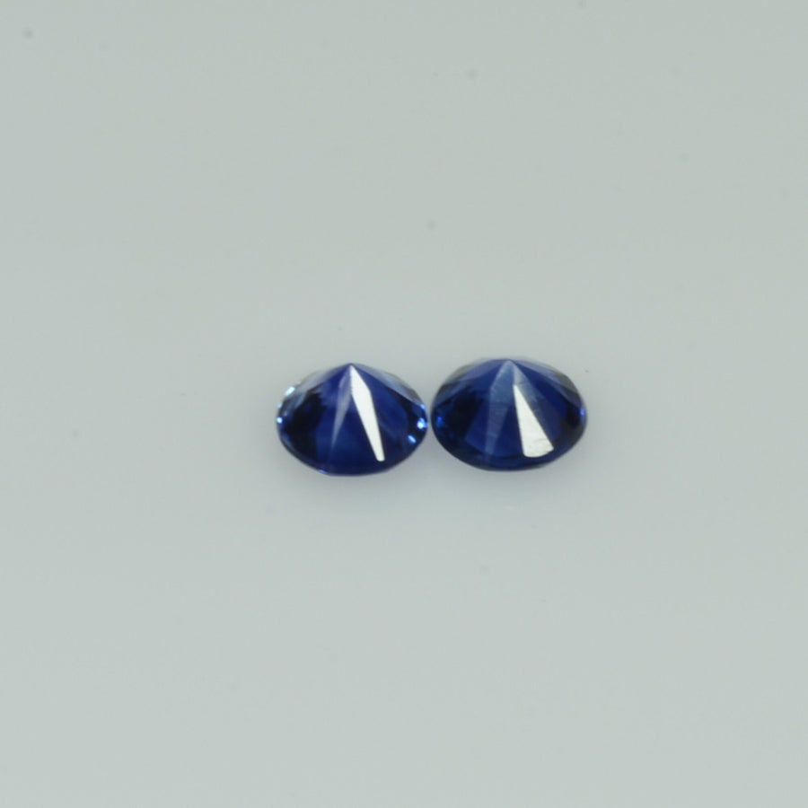 4.0 mm Natural Blue Sapphire Loose Pair Gemstone Round Cut