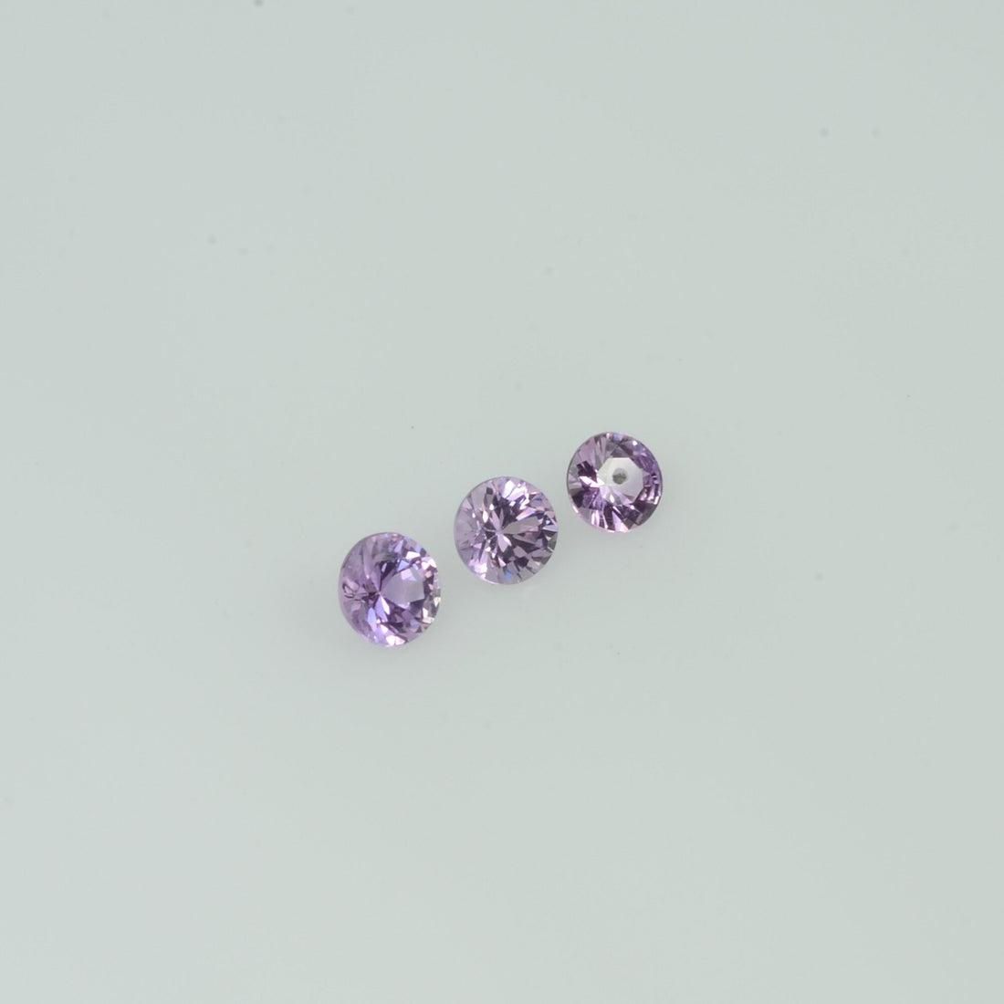 2-3.0 mm Natural Lavender Purple Sapphire Loose Gemstone Cleanish Quality Round Diamond Cut