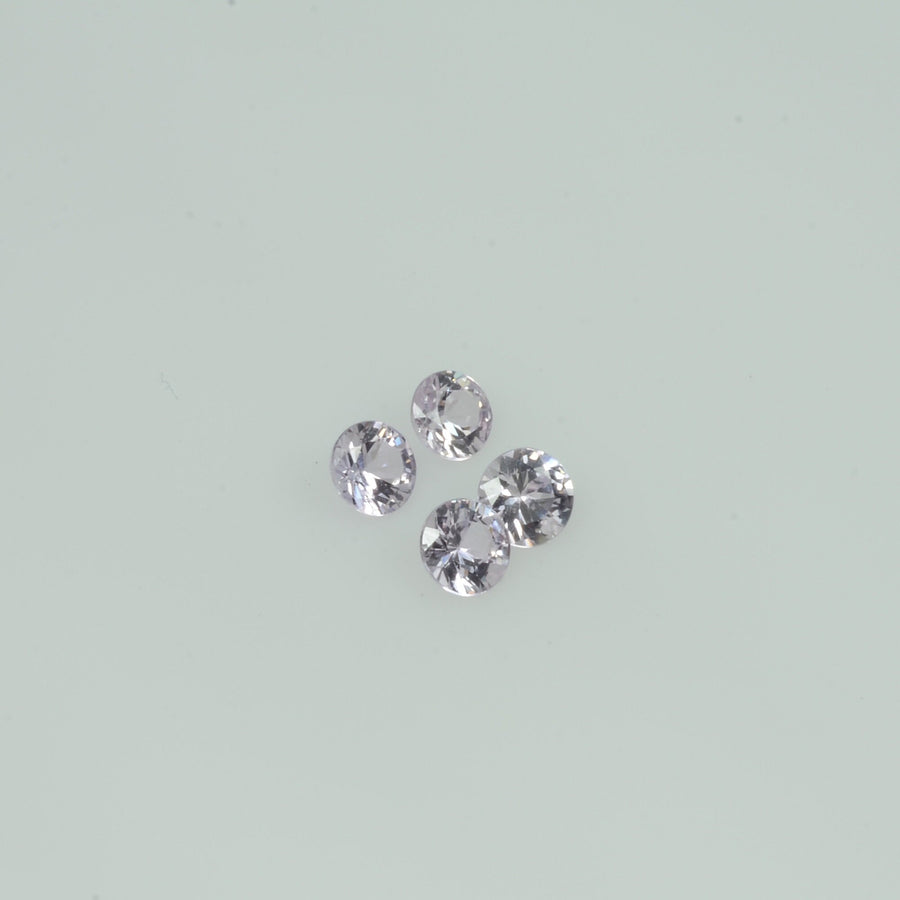 2-4 mm Natural Pastel Purple Sapphire Loose Gemstone Round Diamond Cut Cleanish Quality