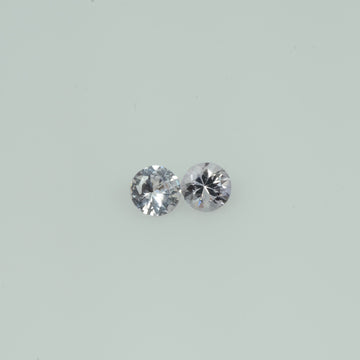 2-4 mm Natural Pastel Purple Sapphire Loose Gemstone Round Diamond Cut Cleanish Quality