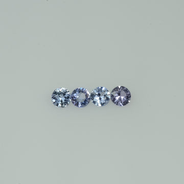 2.5-4.5 mm Natural Pastel Purple Sapphire Loose Cleanish Gemstone Round Diamond Cut