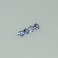 2.5-4.5 mm Natural Pastel Purple Sapphire Loose Cleanish Gemstone Round Diamond Cut