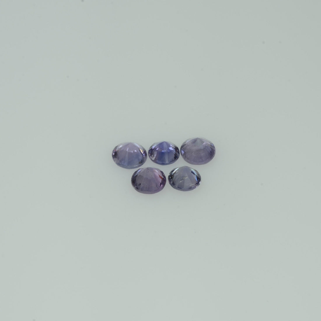 3.0-3.5 mm Natural Lavender Purple Sapphire Loose Gemstone Round Diamond Cut Vs Quality