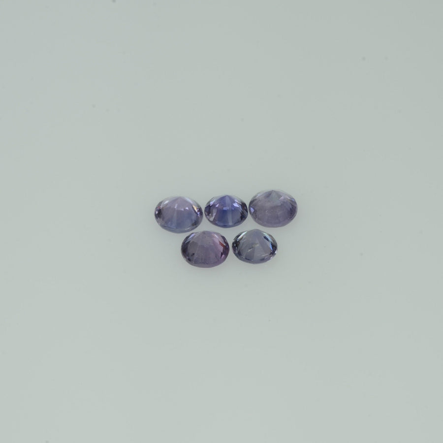3.0-3.5 mm Natural Lavender Purple Sapphire Loose Gemstone Round Diamond Cut Vs Quality