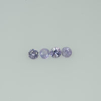 2.5-4.0 mm Natural Lavender Purple Sapphire Loose Gemstone Round Diamond Cut Vs Quality